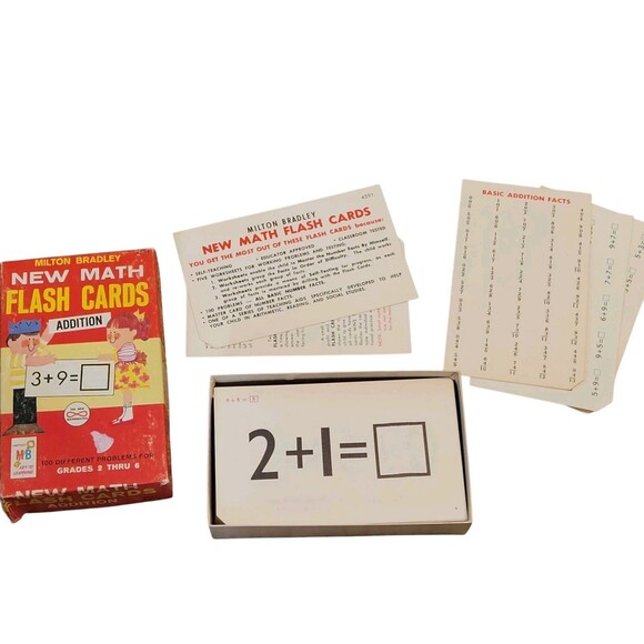 Vintage 1965 Milton Bradley Addition Flash Cards GRADES 2 THROUGH 6 - Picture 6 of 6